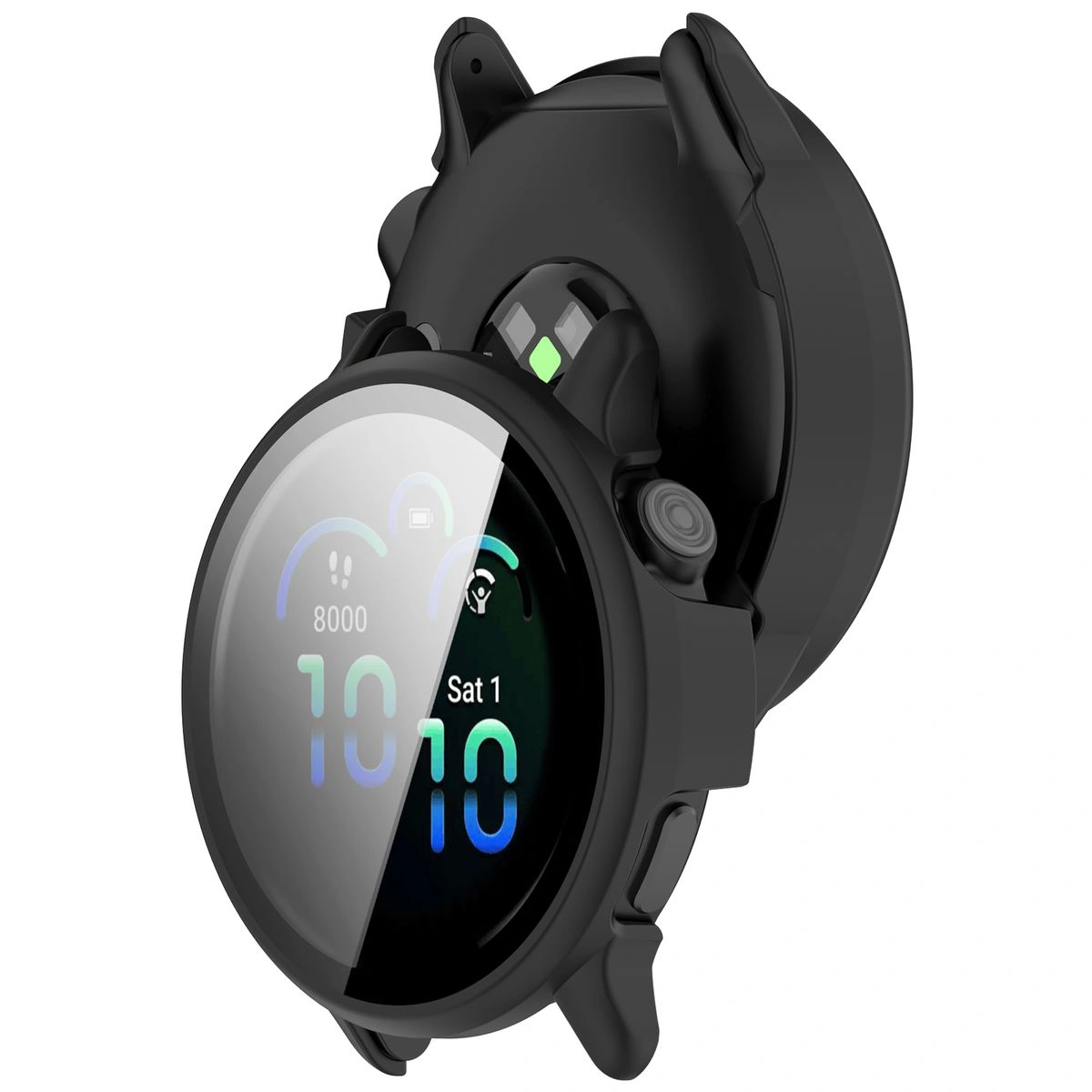 Etui z wbudowanym szkłem Bizon Case Watch Adamo do Garmin Vivoactive 6